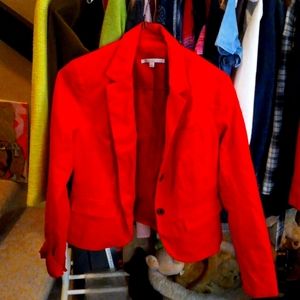 Red 100% cotton blazer